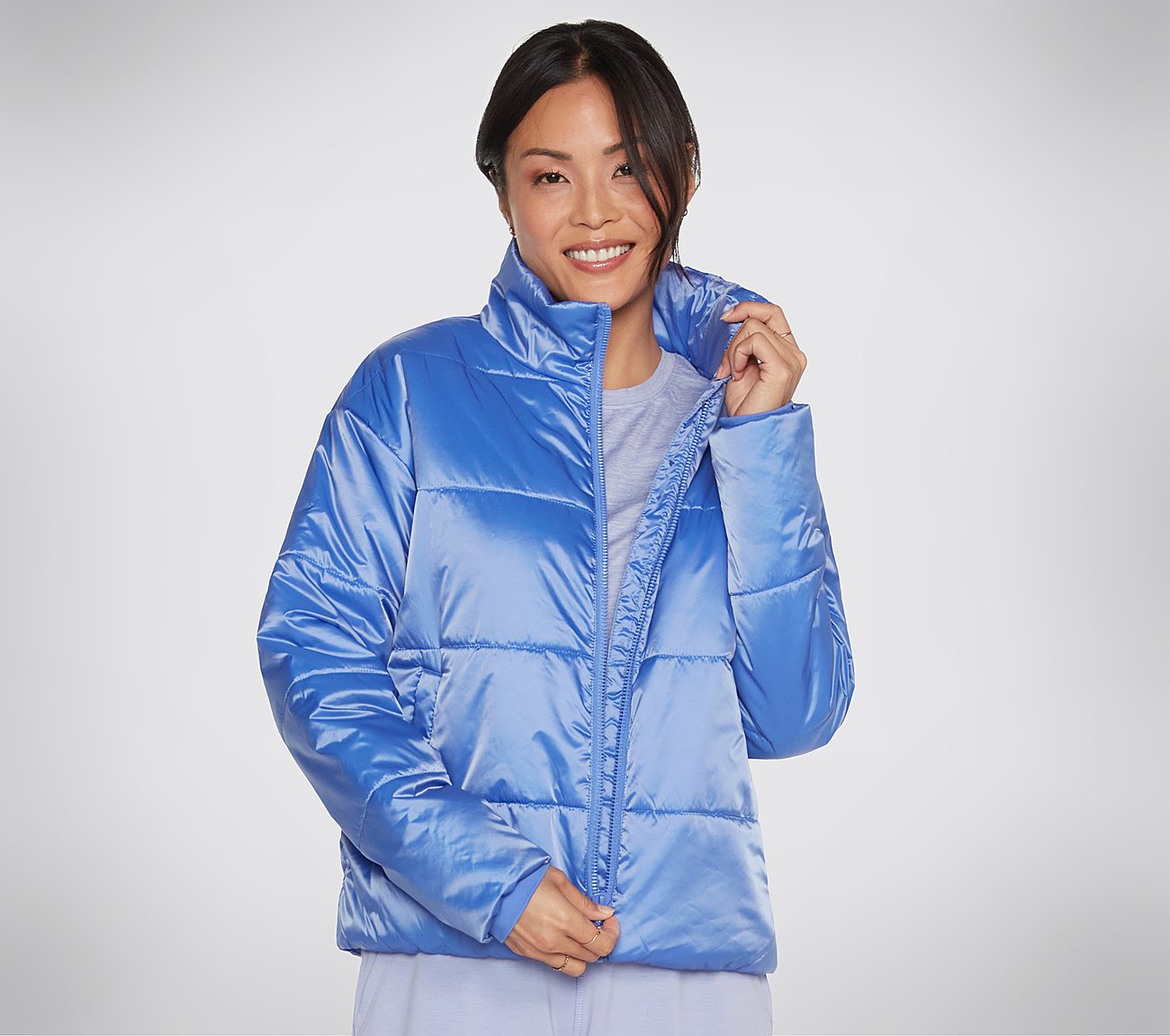 GOWALK DIAMOND SLOPE JACKET, PERIWINKLE Apparel Lateral View