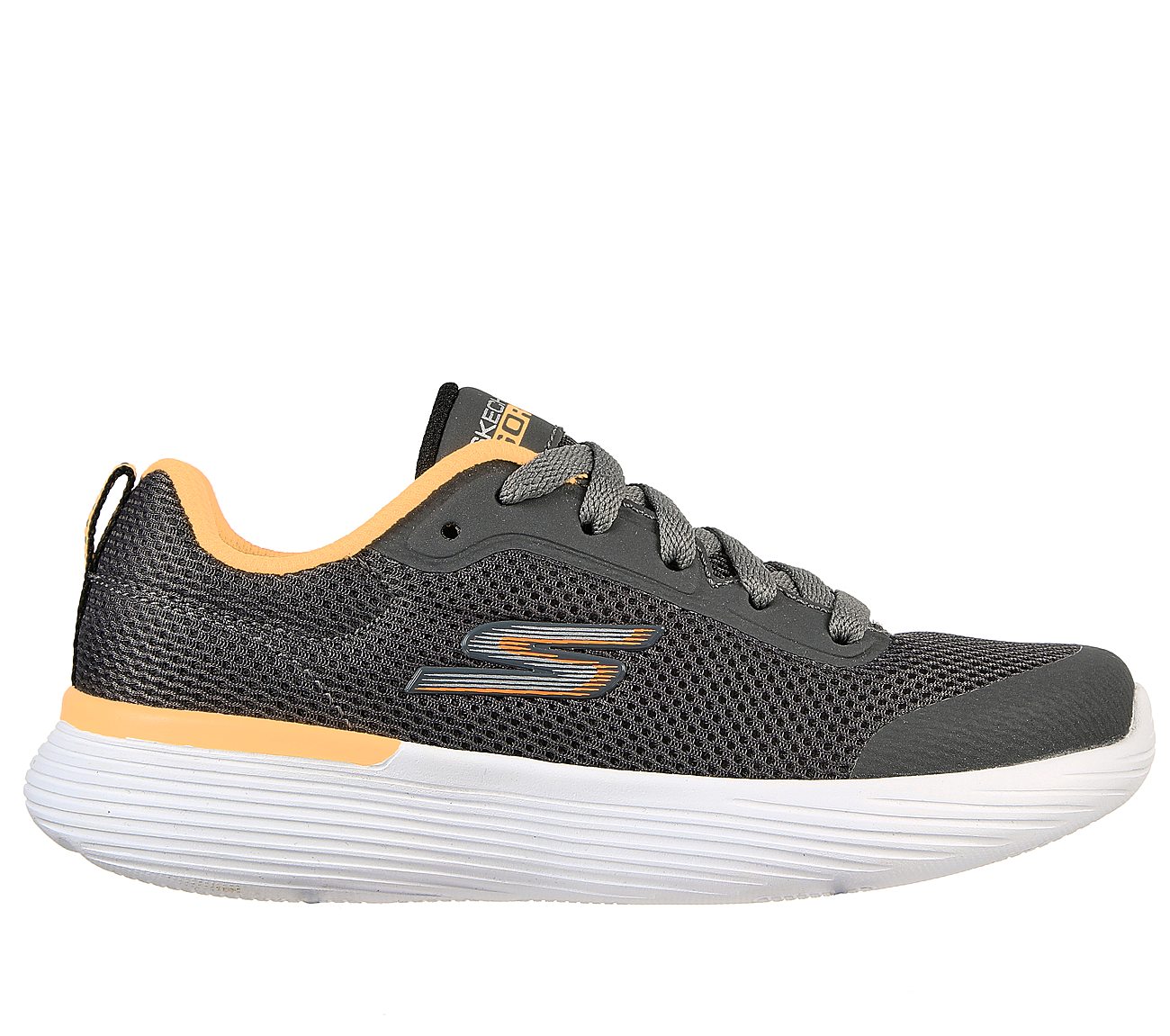 GO RUN 400 V2 - OMEGA, CHARCOAL/ORANGE Footwear Lateral View