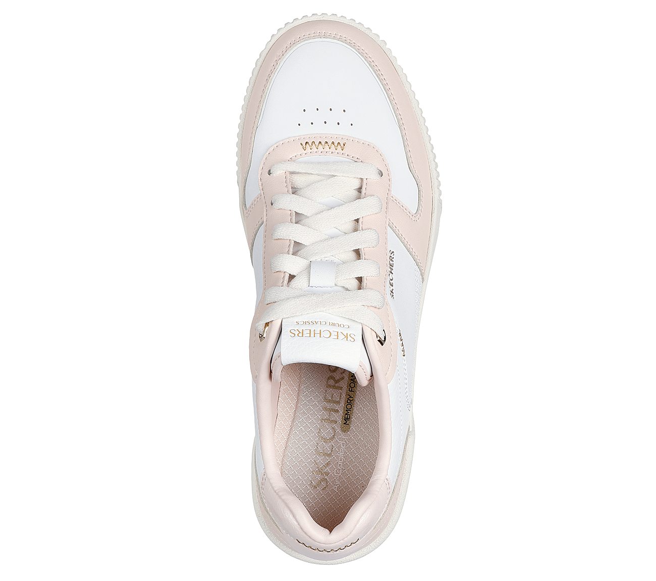 JADE-BEST IN CLASS, WHITE/PINK Footwear Top View