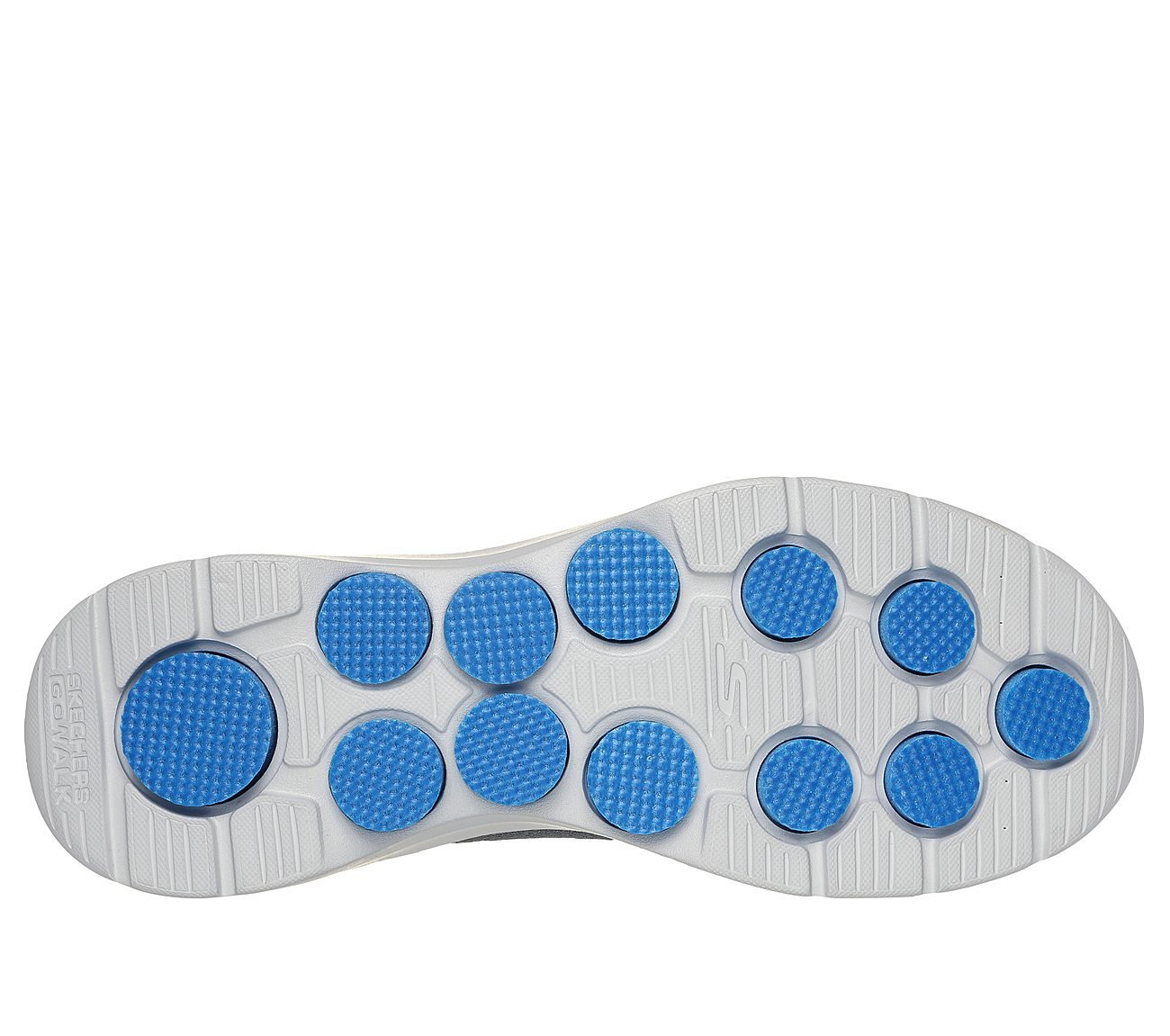 GO WALK 7 - EASY ON 2, CHARCOAL/BLUE Footwear Bottom View