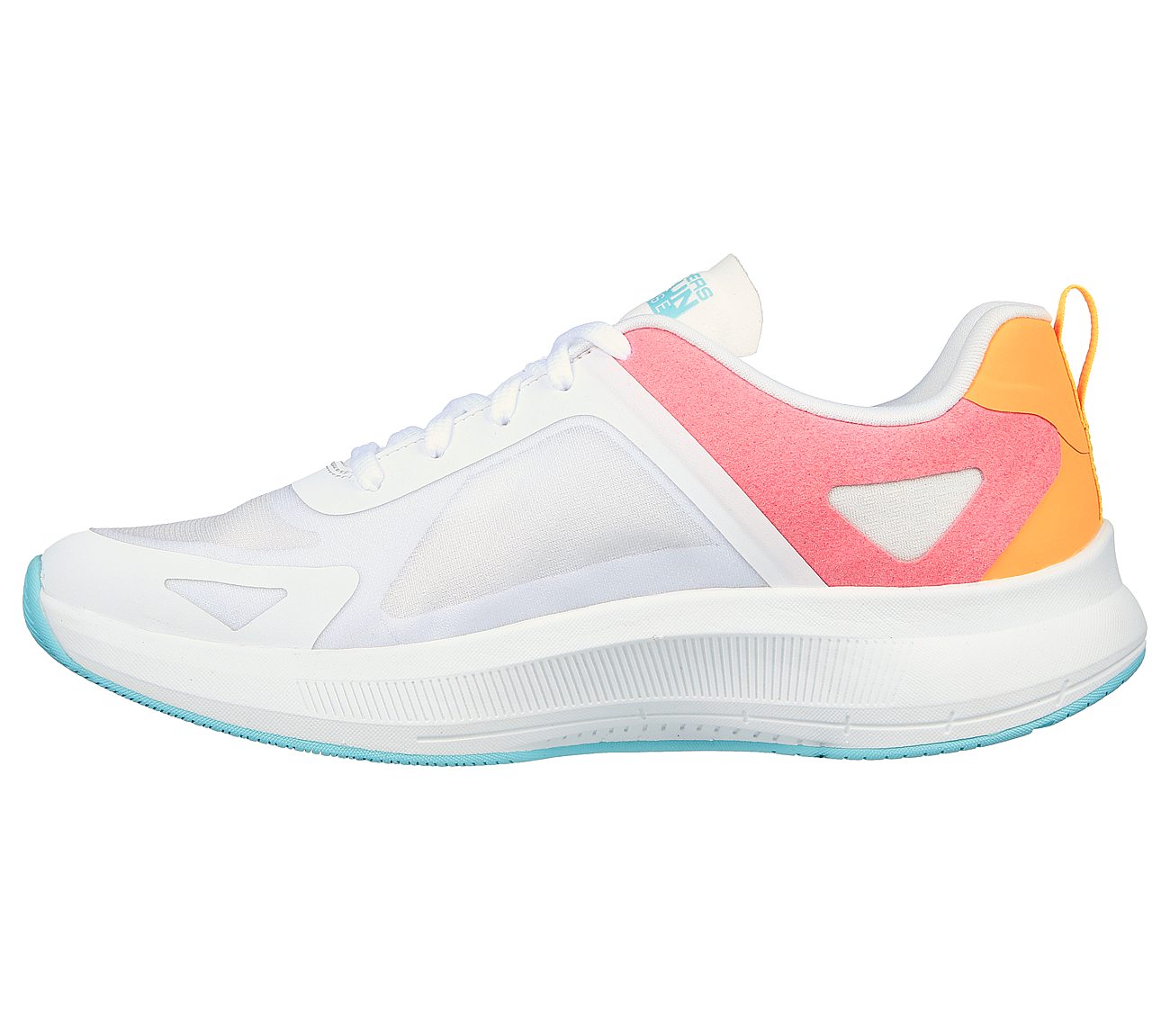 GO RUN PULSE - OPERATE, WHITE/HOT PINK Footwear Left View