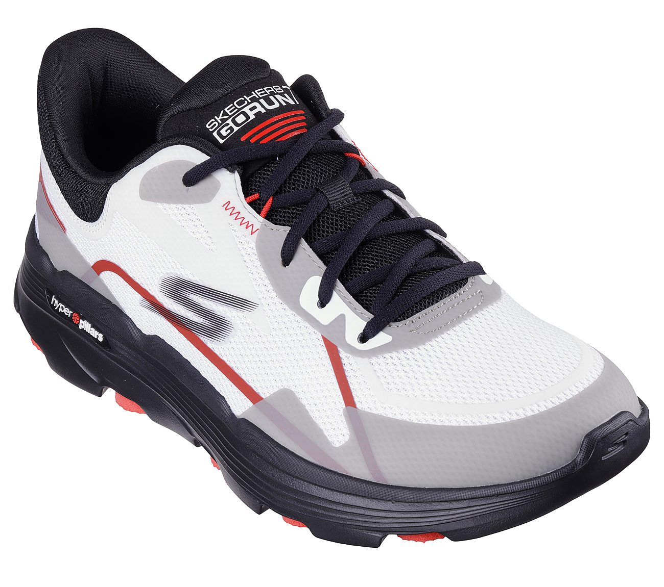 GO RUN 7, WHITE/BLACK/RED Footwear Right View