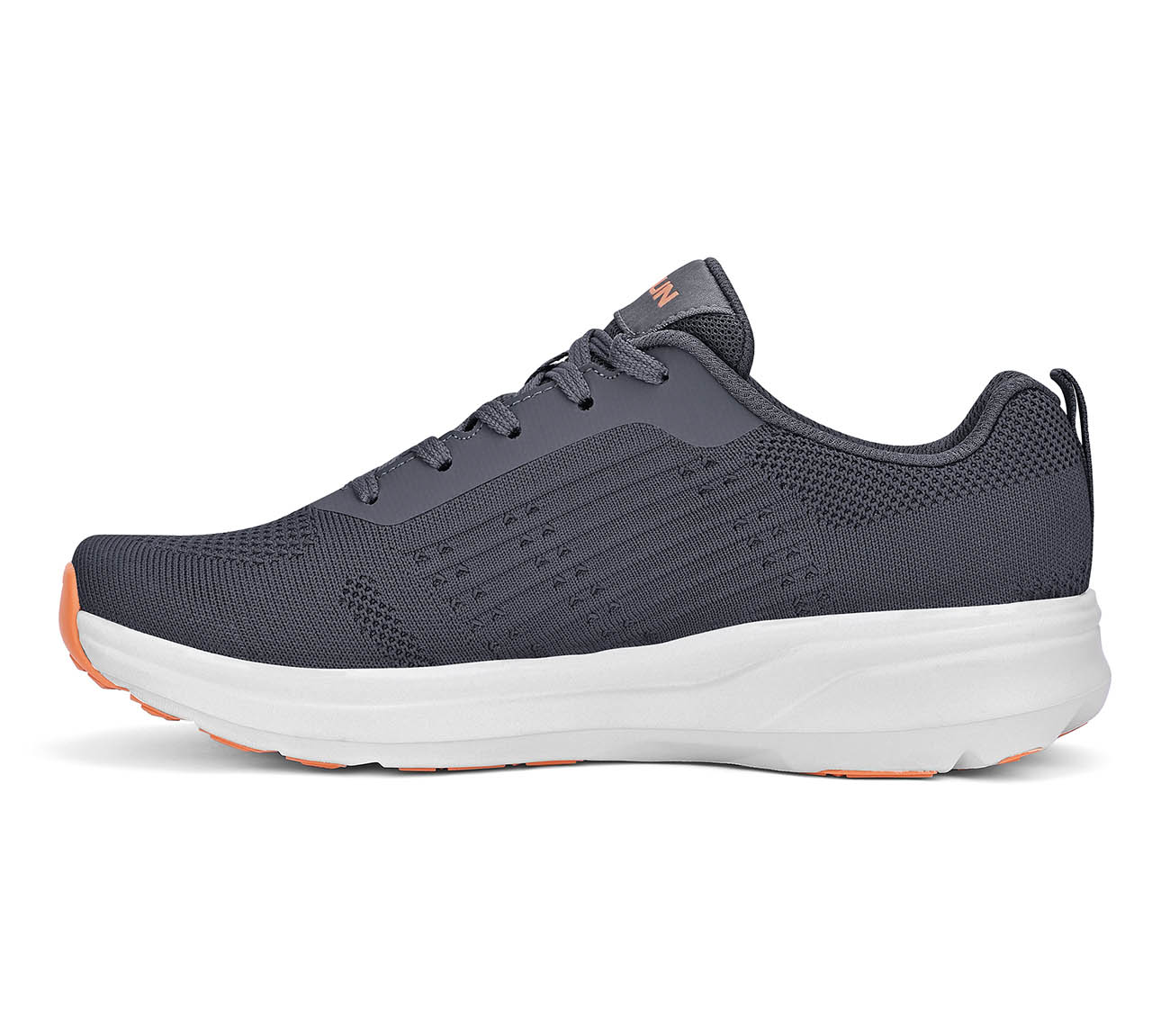 GO RUN PURE, CHARCOAL/ORANGE Footwear Left View