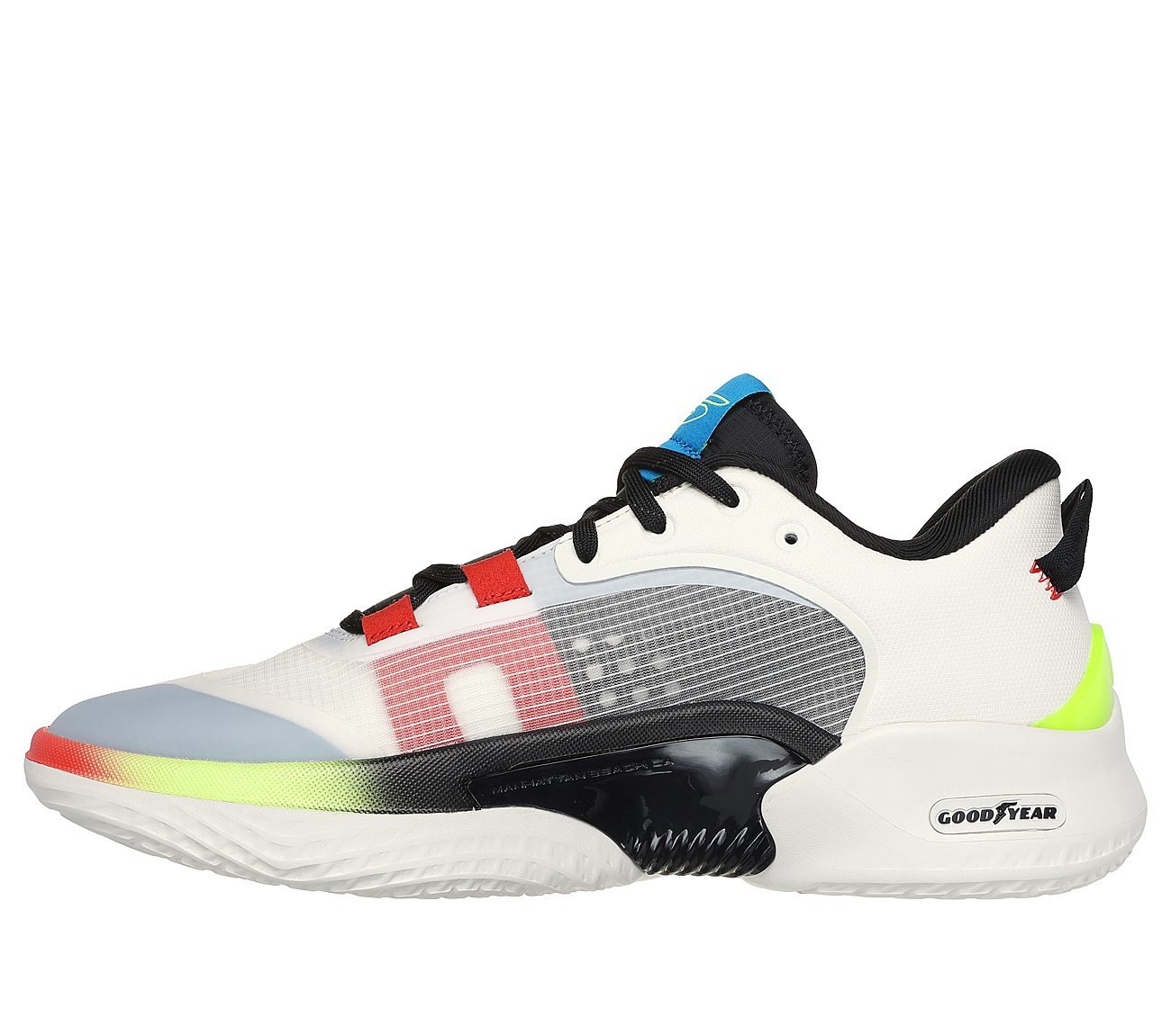 SKX RESAGRIP- Basketball, WHITE/BLACK/RED Footwear Left View