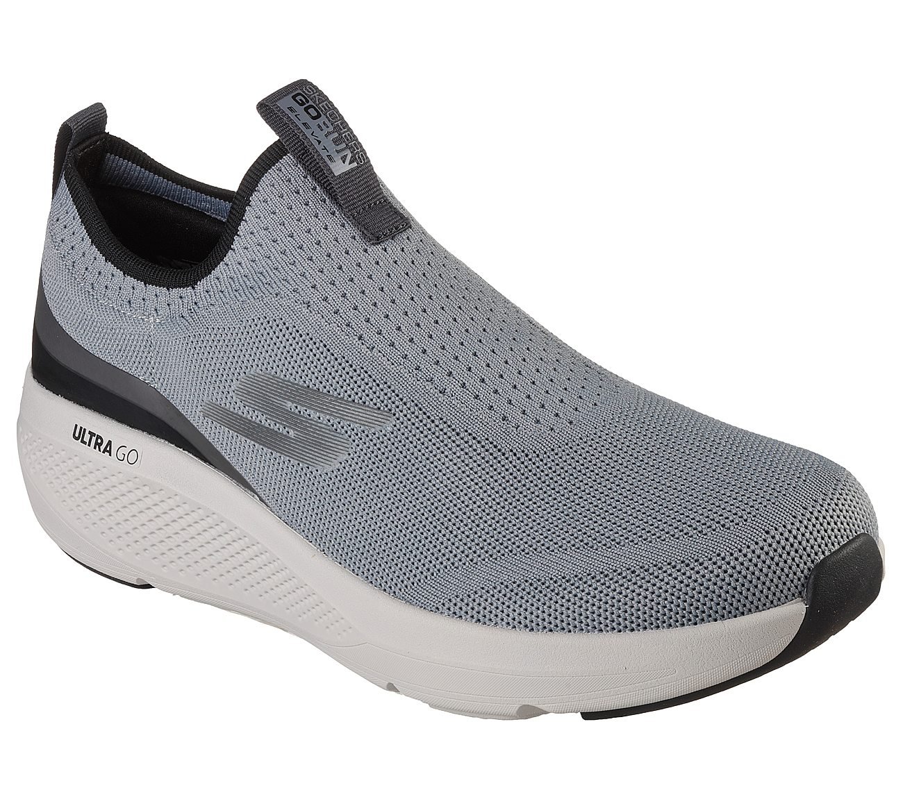 GO RUN ELEVATE - UPRAISE, GGREY/BLACK Footwear Lateral View