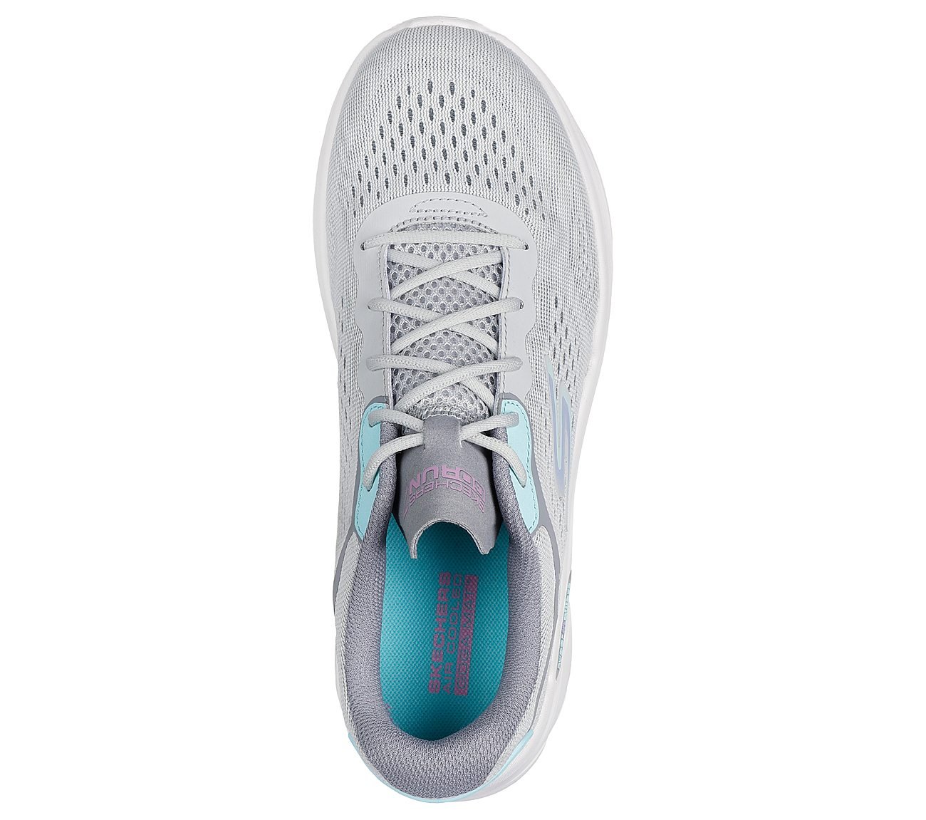 GO RUN 7.0 - ESCAPE, GREY/LAVENDER Footwear Top View