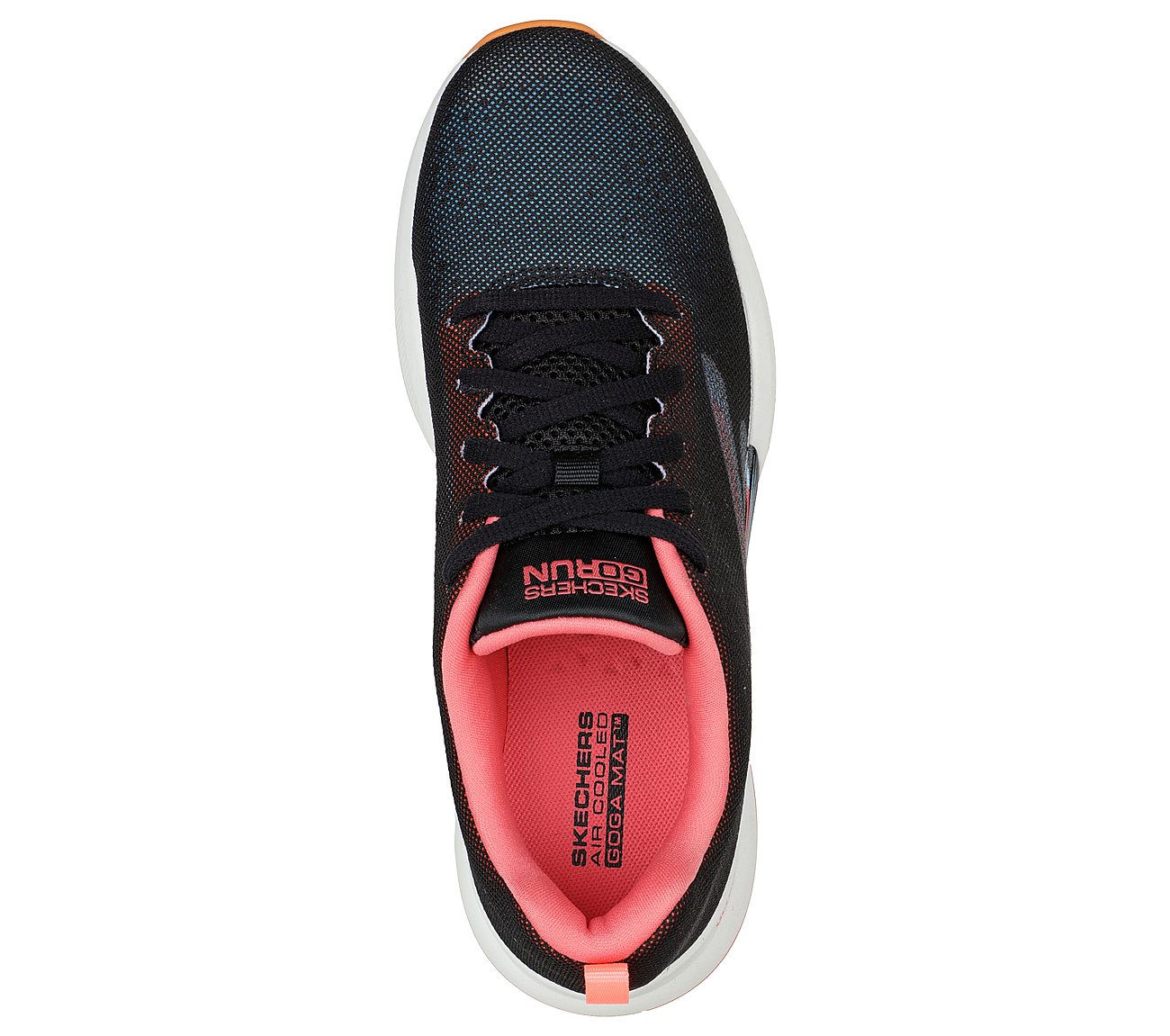 GO RUN PULSE-GET MOVING, BLACK/MULTI Footwear Top View