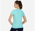 SS CREWNECK T-SHIRT, NATURAL/AQUA Apparels Bottom View