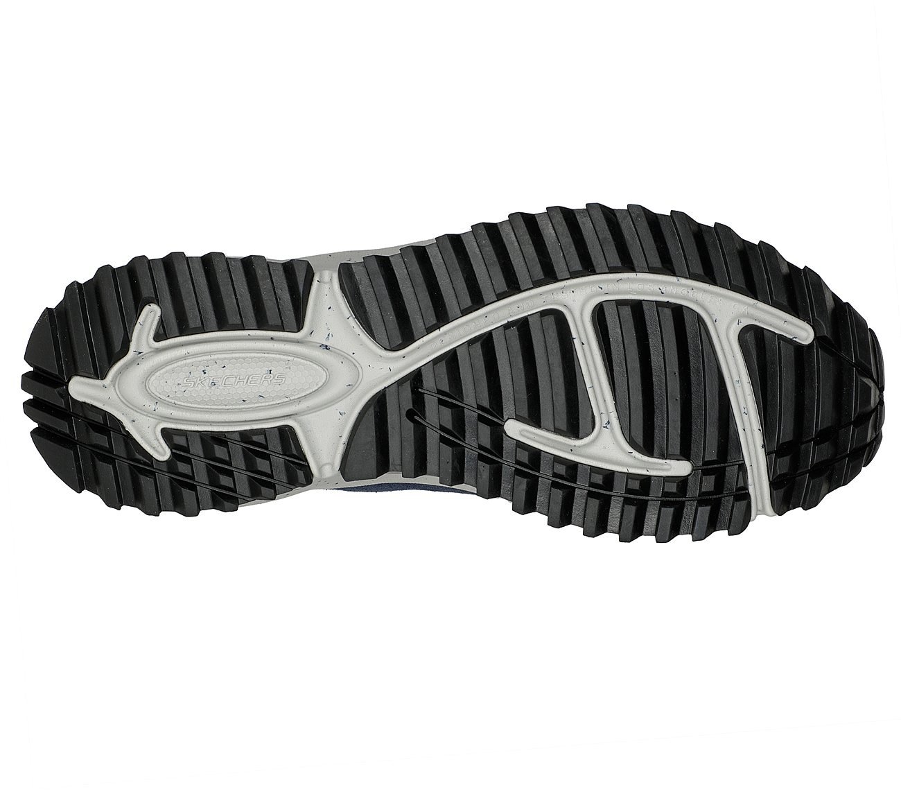 SKECHERS BIONIC TRAIL - ROAD, NAVY/GREY Footwear Bottom View