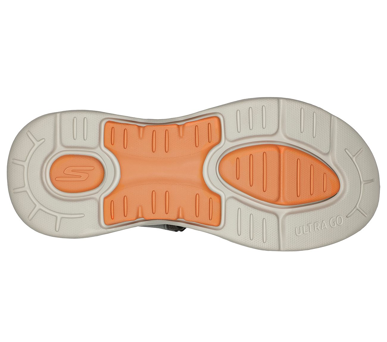 GO WALK ARCH FIT SANDAL-MISSI, OLIVE/ORANGE Footwear Bottom View