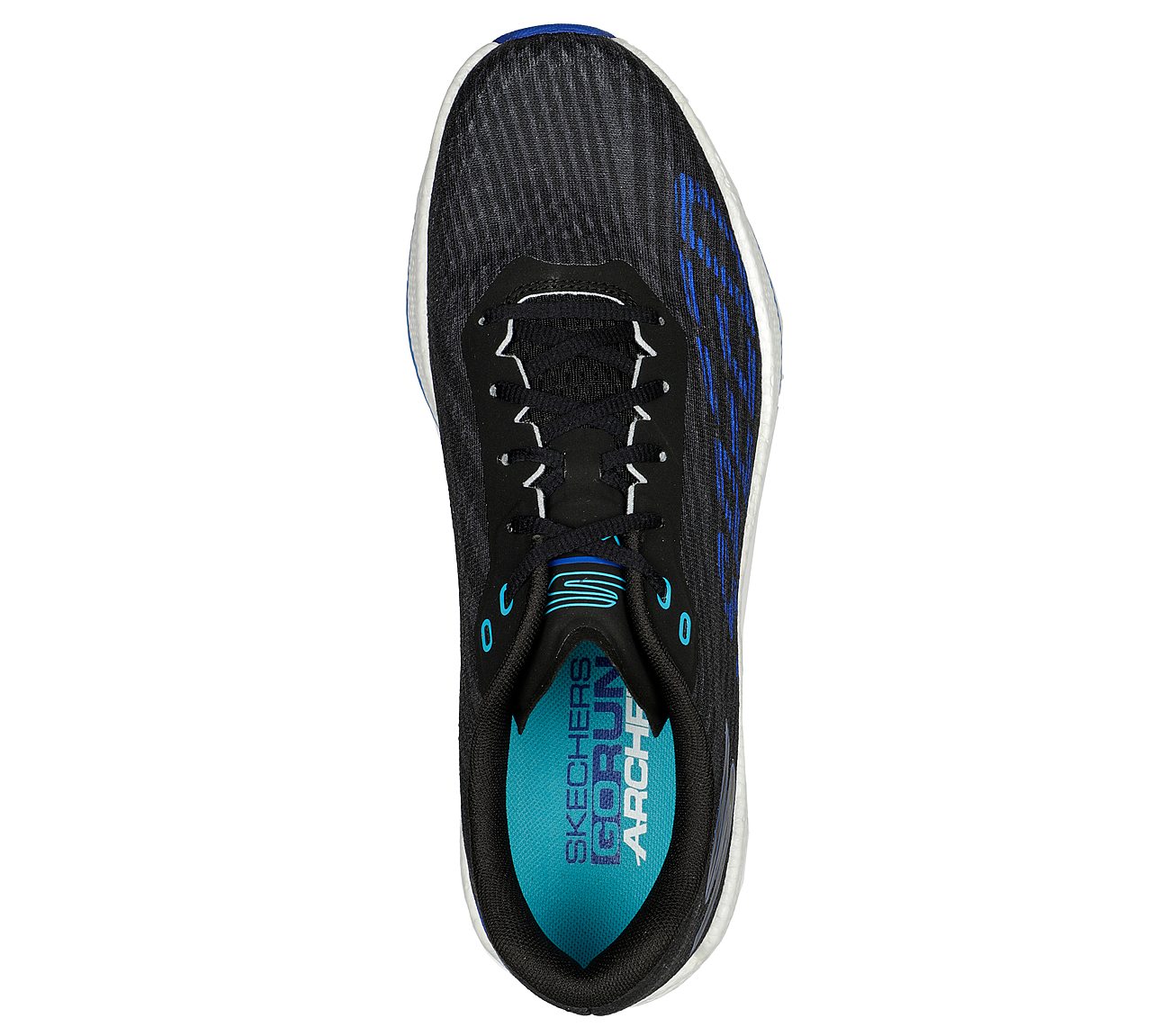 GO RUN RAZOR 4, BLACK/BLUE Footwear Top View