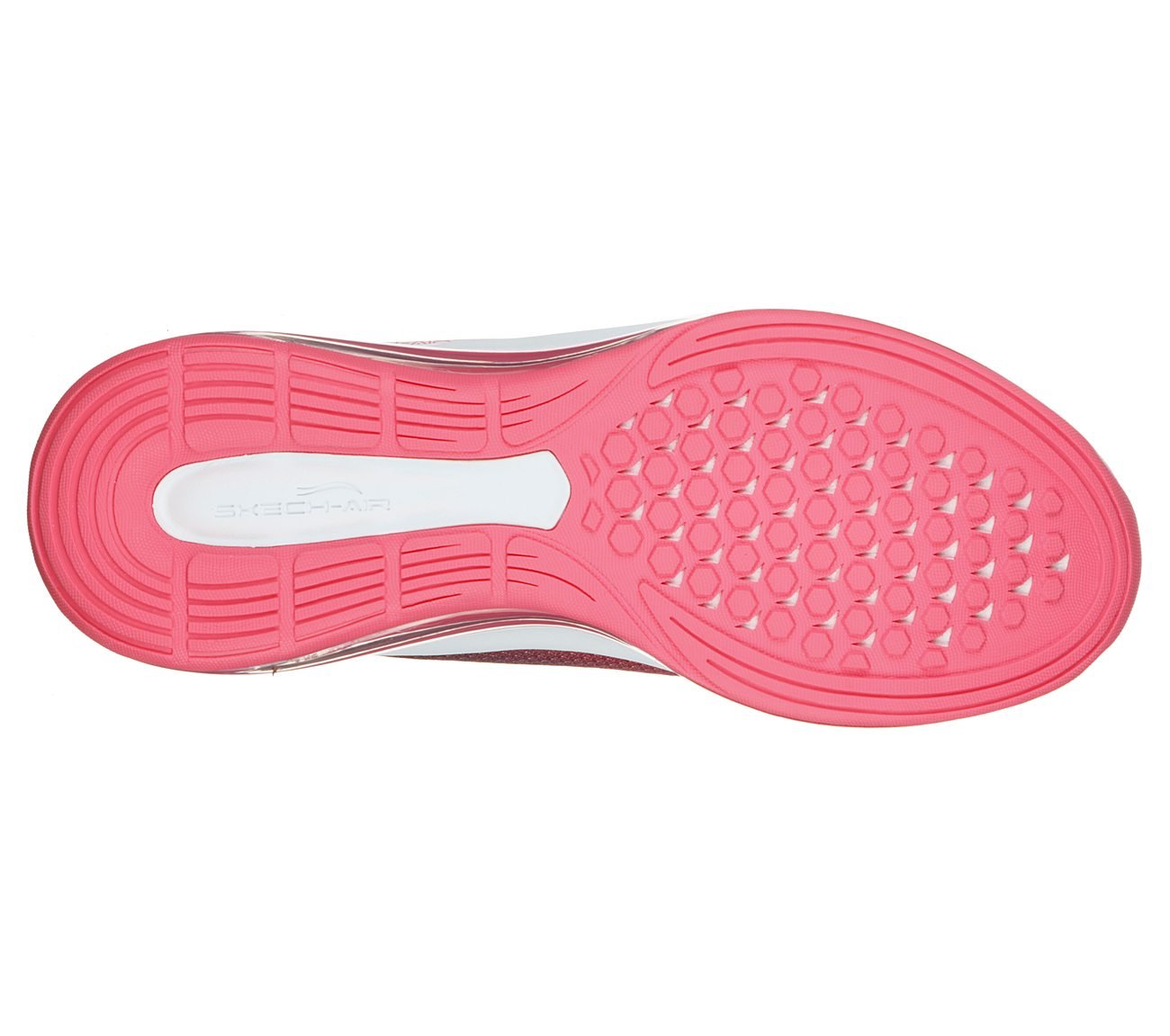 SKECH-AIR ELEMENT 2, BLACK/HOT PINK Footwear Bottom View