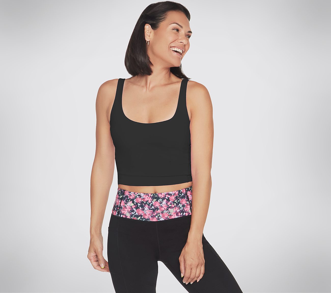 GOFLEX JOY LONGLINE BRA, BBBBLACK Apparel Lateral View