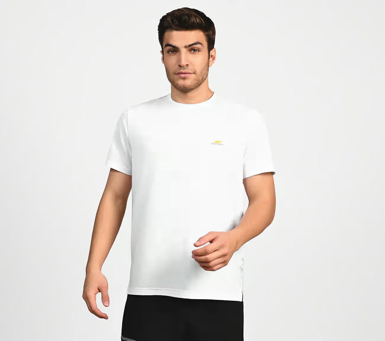 SL MESH SCRIBBLE TEE, WHITE/LAVENDER/MINT Apparel Lateral View