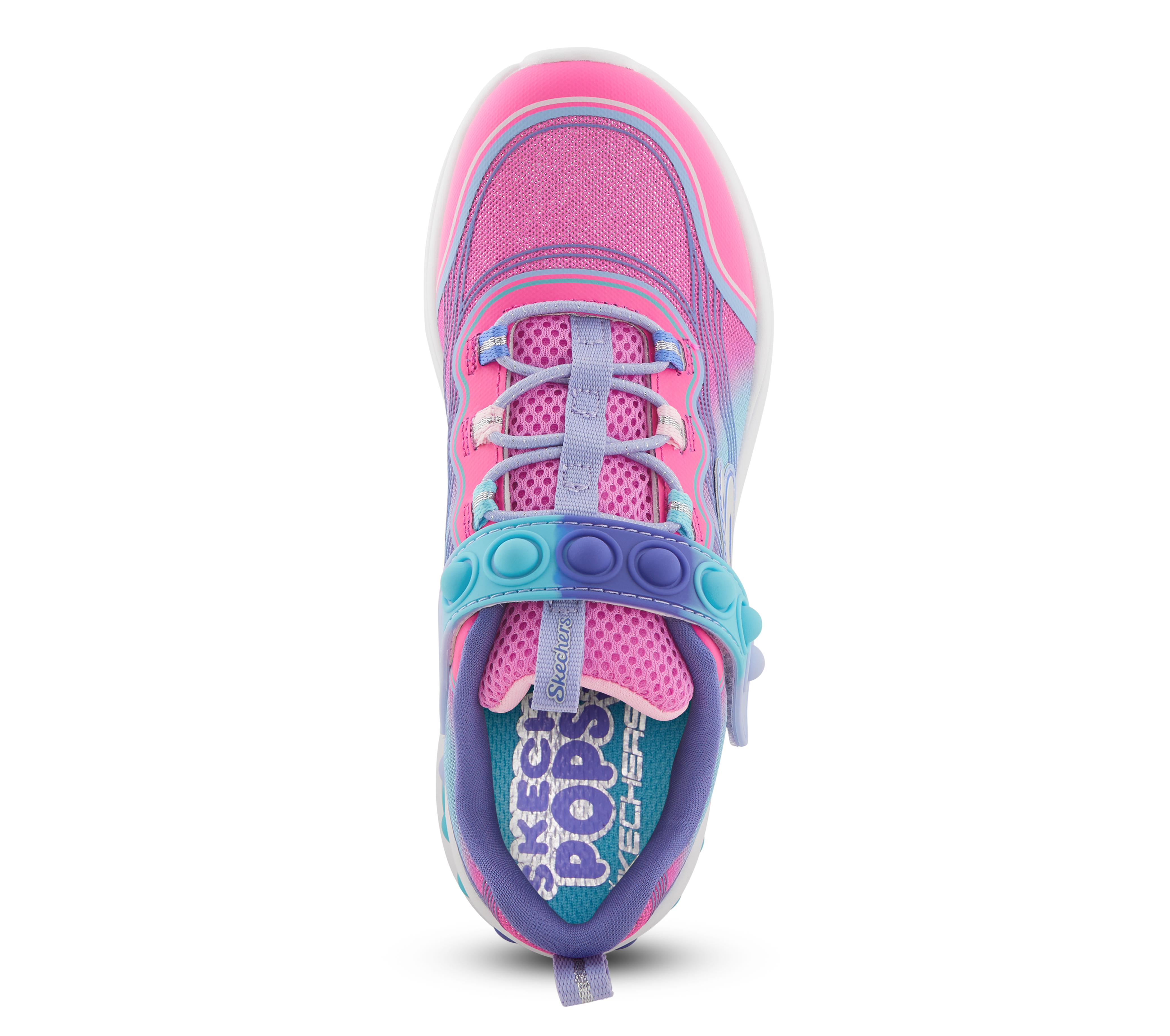 SKECH POPS BLAST, PINK/MULTI Footwear Top View