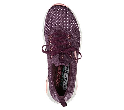 SKECH-AIR EXTREME-EASY MOVE, PLUM Footwear Top View