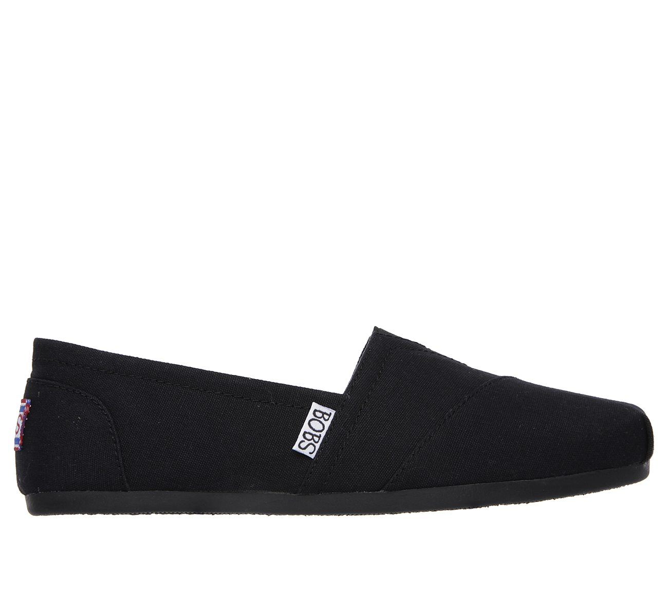 BOBS PLUSH - PEACE & LOVE, BBBBLACK Footwear Lateral View