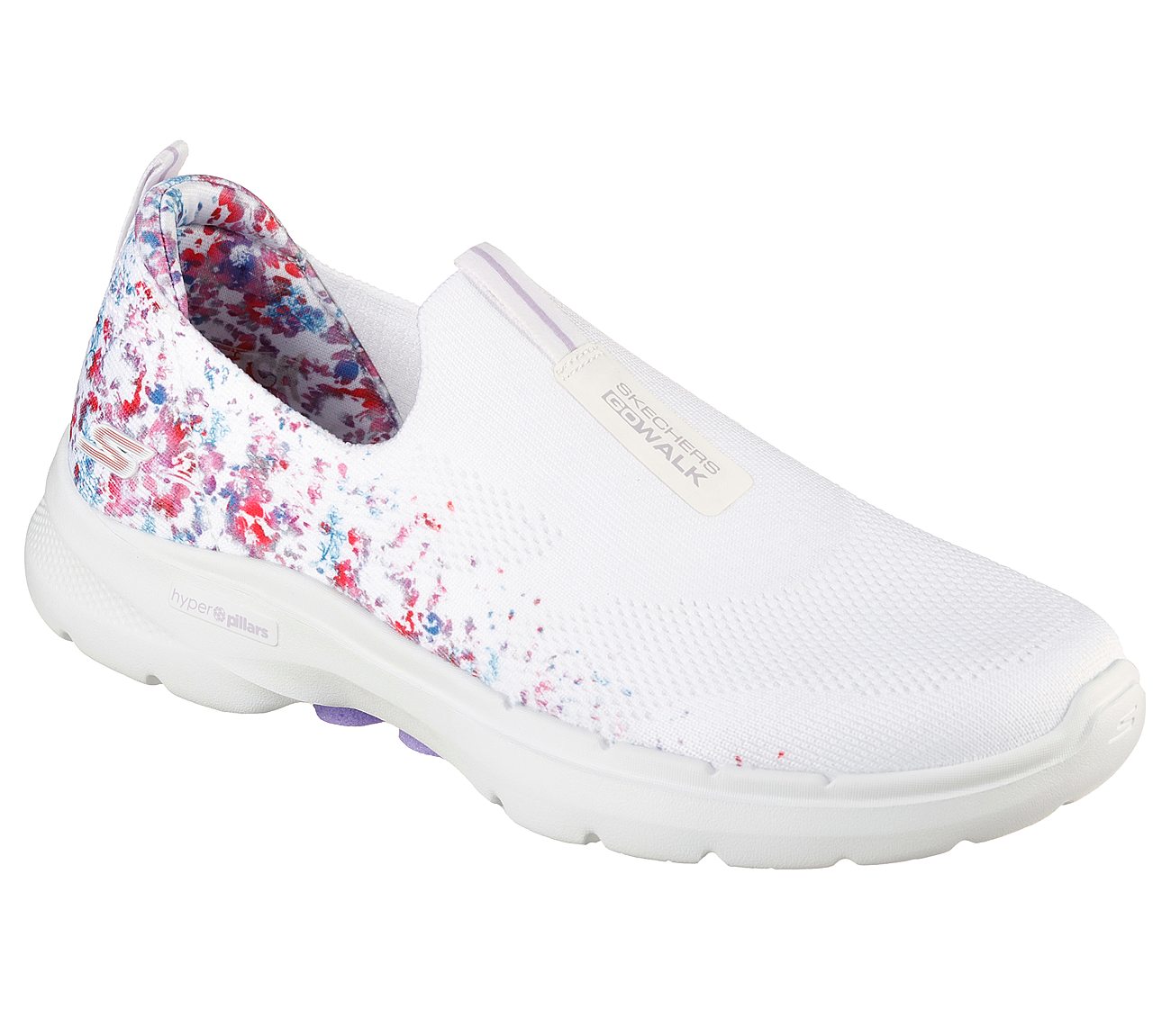 Skechers White/Multi Go Walk 6 Floral Sunrise Walking Shoes For Women ...