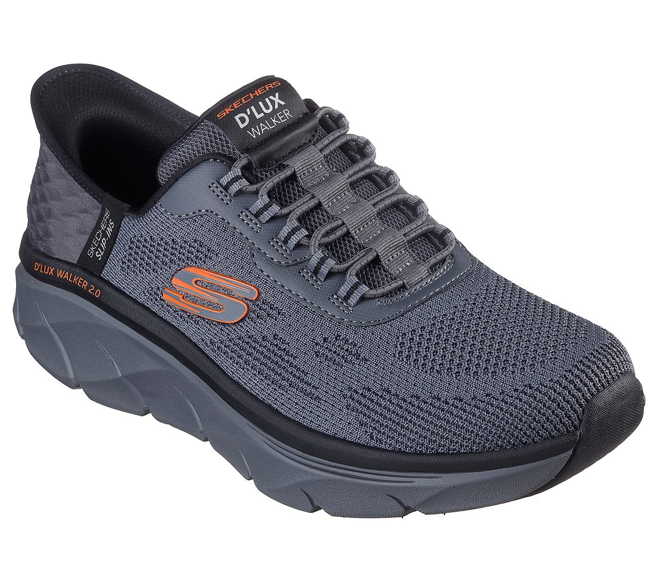 D'LUX WALKER 2.0 - REZINATE, CHARCOAL/ORANGE Footwear Right View