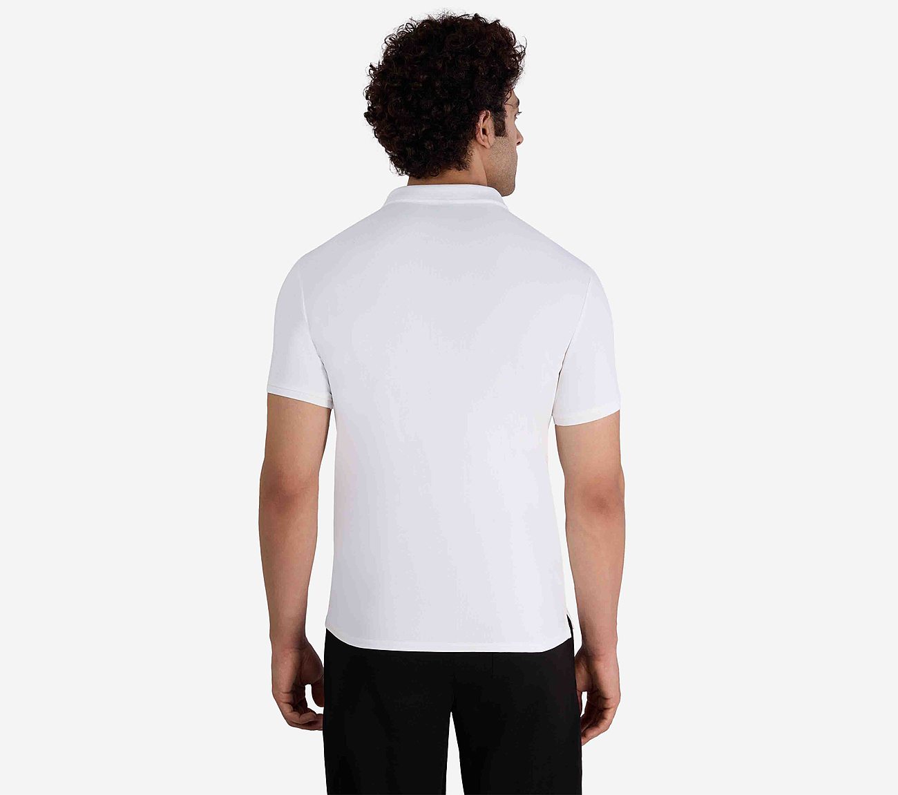 SS 1/4 ZIP POLO, WWWHITE Apparel Bottom View
