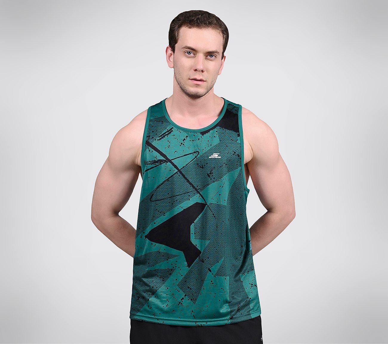 FIRFLY AOP TANK, TEAL/BLUE Apparels Lateral View