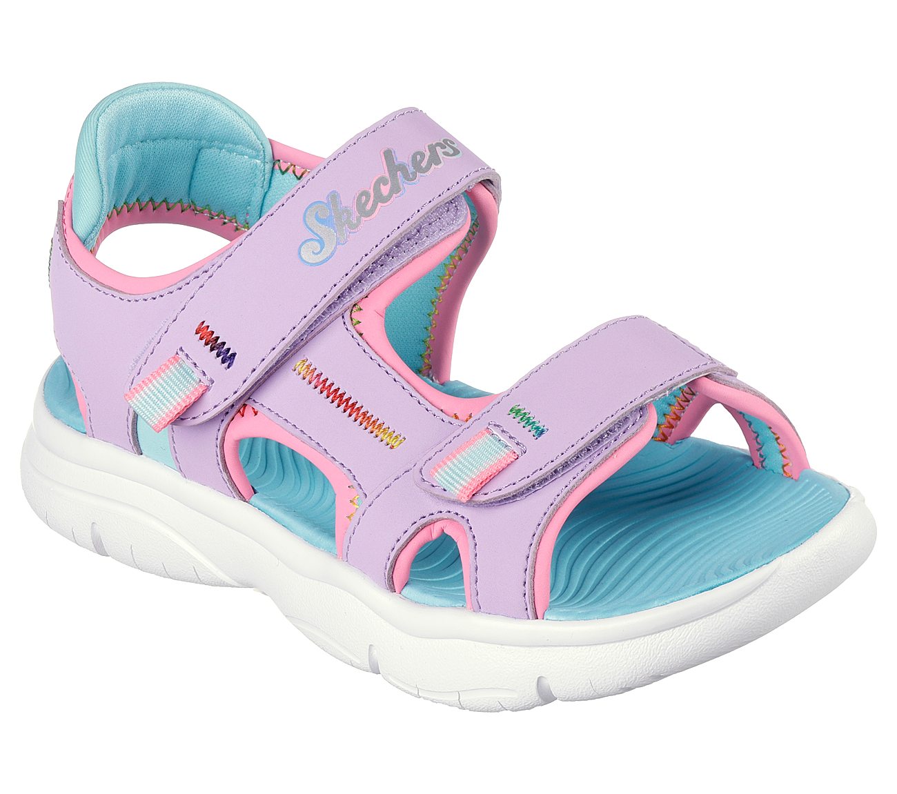 FLEX SPLASH-VIBRANT MOOD, LAVENDER/TURQUOISE Footwear Right View