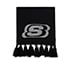 SKECHERS UNISEX REVERSIBLE SCARF, BLACK/GRAY