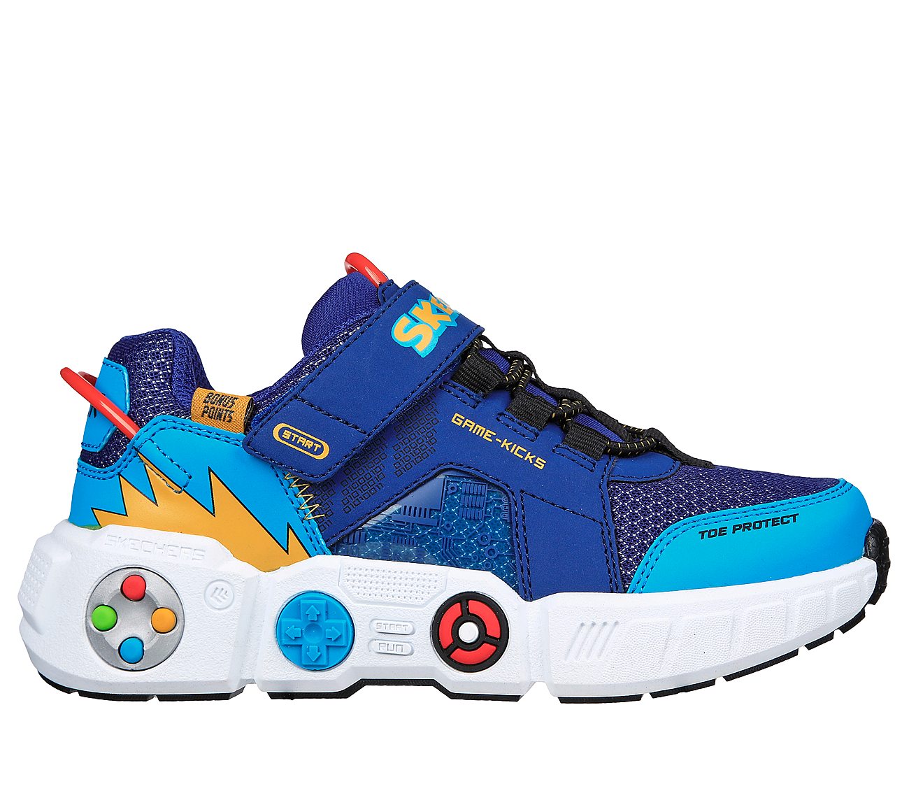 GAMETRONIX, ROYAL/MULTI Footwear Lateral View