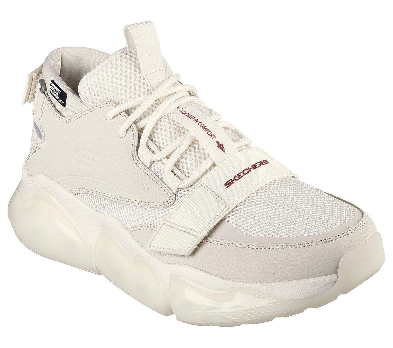 AIR CUSHIONING MEGA, OFF WHITE Footwear Lateral View