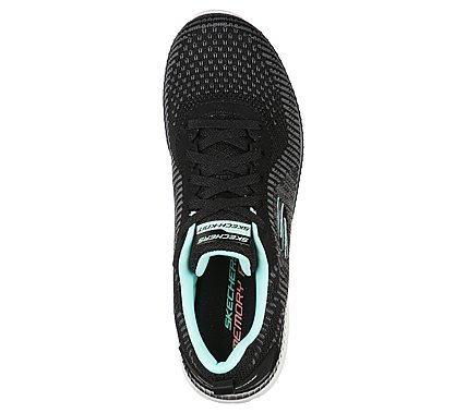 BOUNTIFUL-PURIST, BLACK/TURQUOISE Footwear Top View