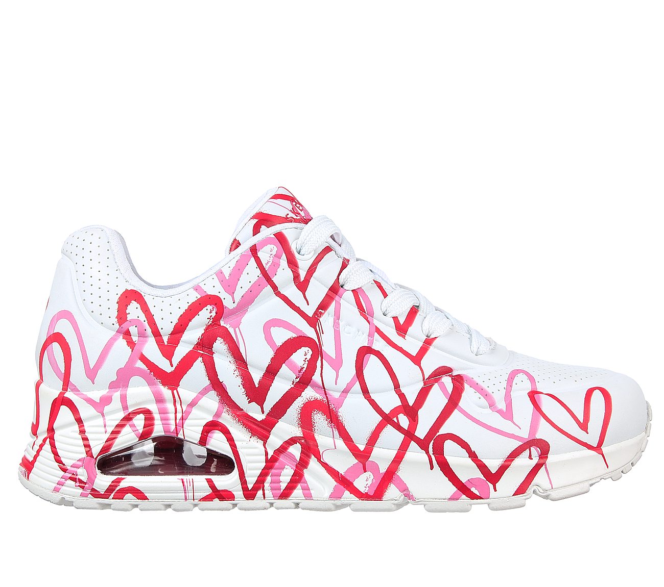 UNO - SPREAD THE LOVE, WHITE/RED/PINK Footwear Lateral View