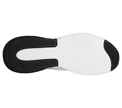 SKECH-AIR STRATUS - CREDIN, WHITE BLACK Footwear Bottom View