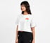 DROP SHOULDER BADGE T-SHIRT, WHITE Apparels Top View