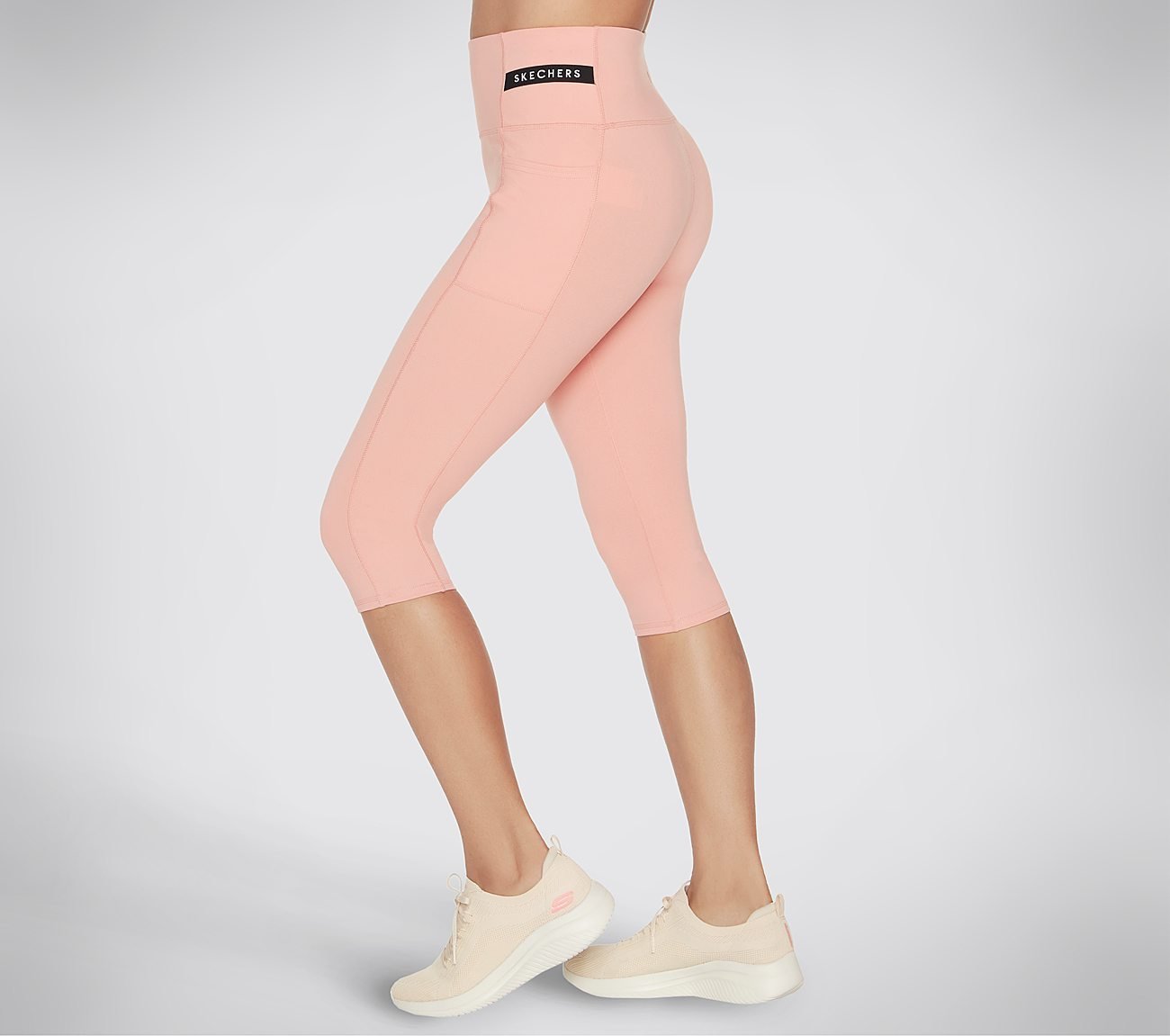 GOSTRETCH CAPRI, CORAL/LIME Apparels Bottom View