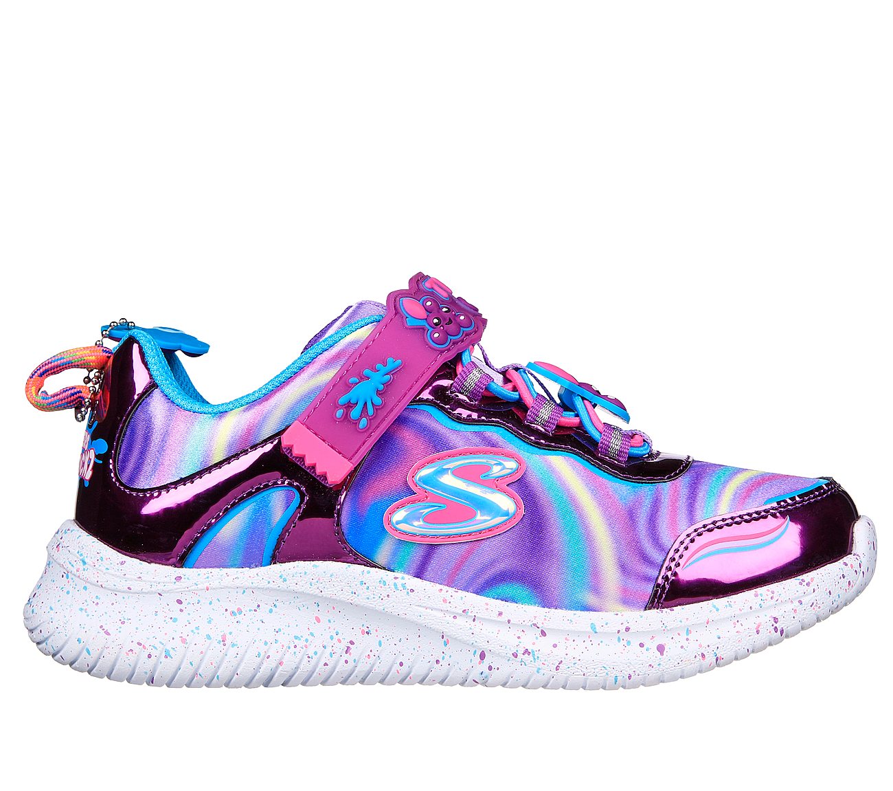 JUMPSTERS - SWEET KICKZ, PURPLE MULTI Footwear Lateral View