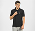 MENS BASIC POLO, BLACK/CHARCOAL/BLUE
