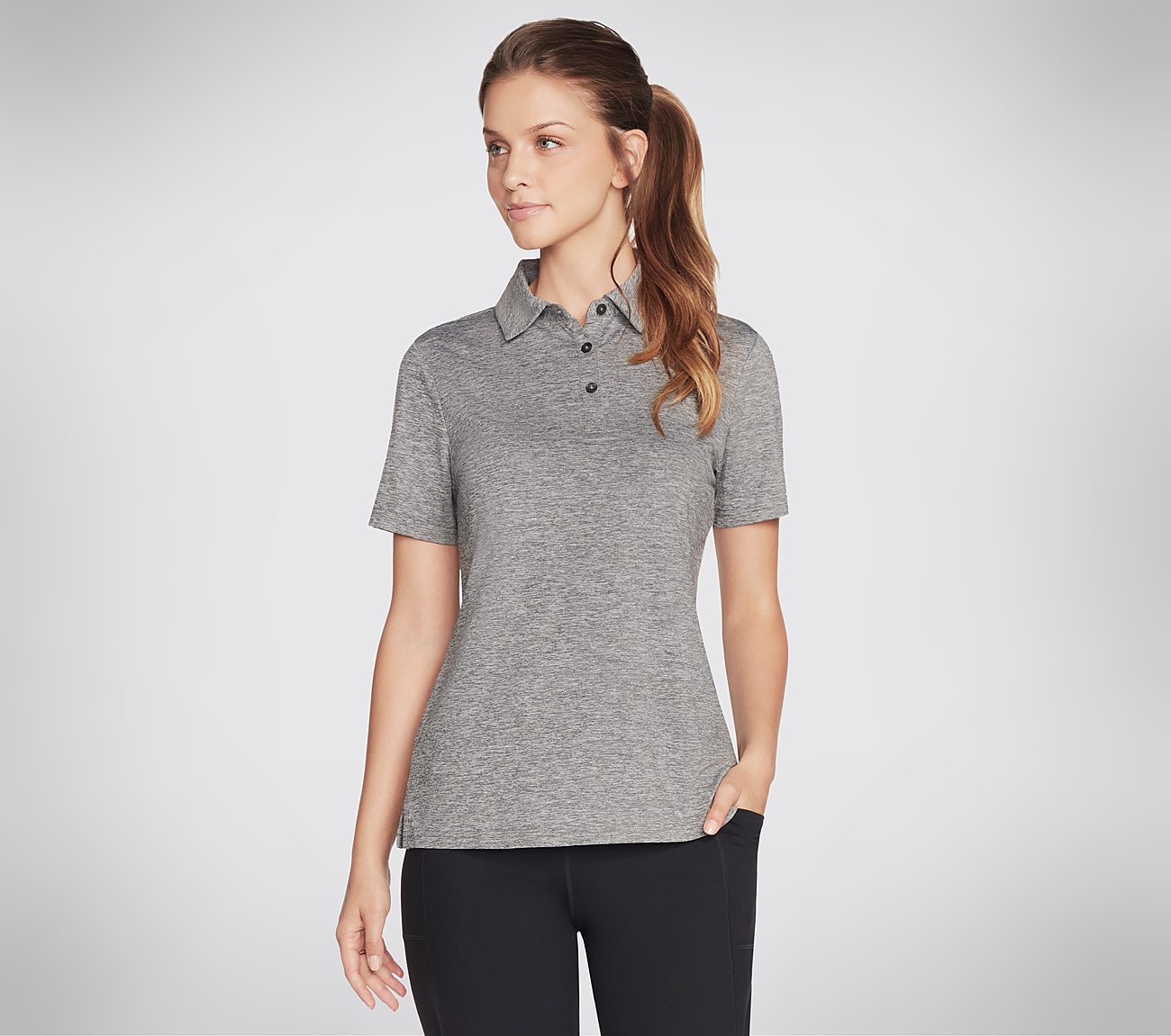 DIAMOND BLISSFUL CLUB POLO, BBBBLACK Apparel Lateral View