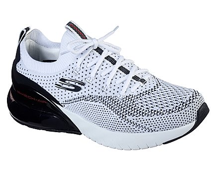 SKECH-AIR STRATUS - CREDIN, WHITE BLACK Footwear Lateral View