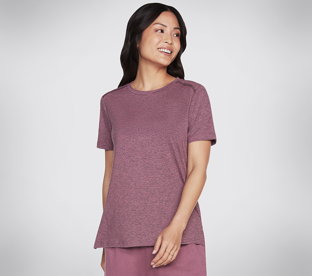 GODRI STRIDE TEE, DARK MAUVE Apparel Lateral View