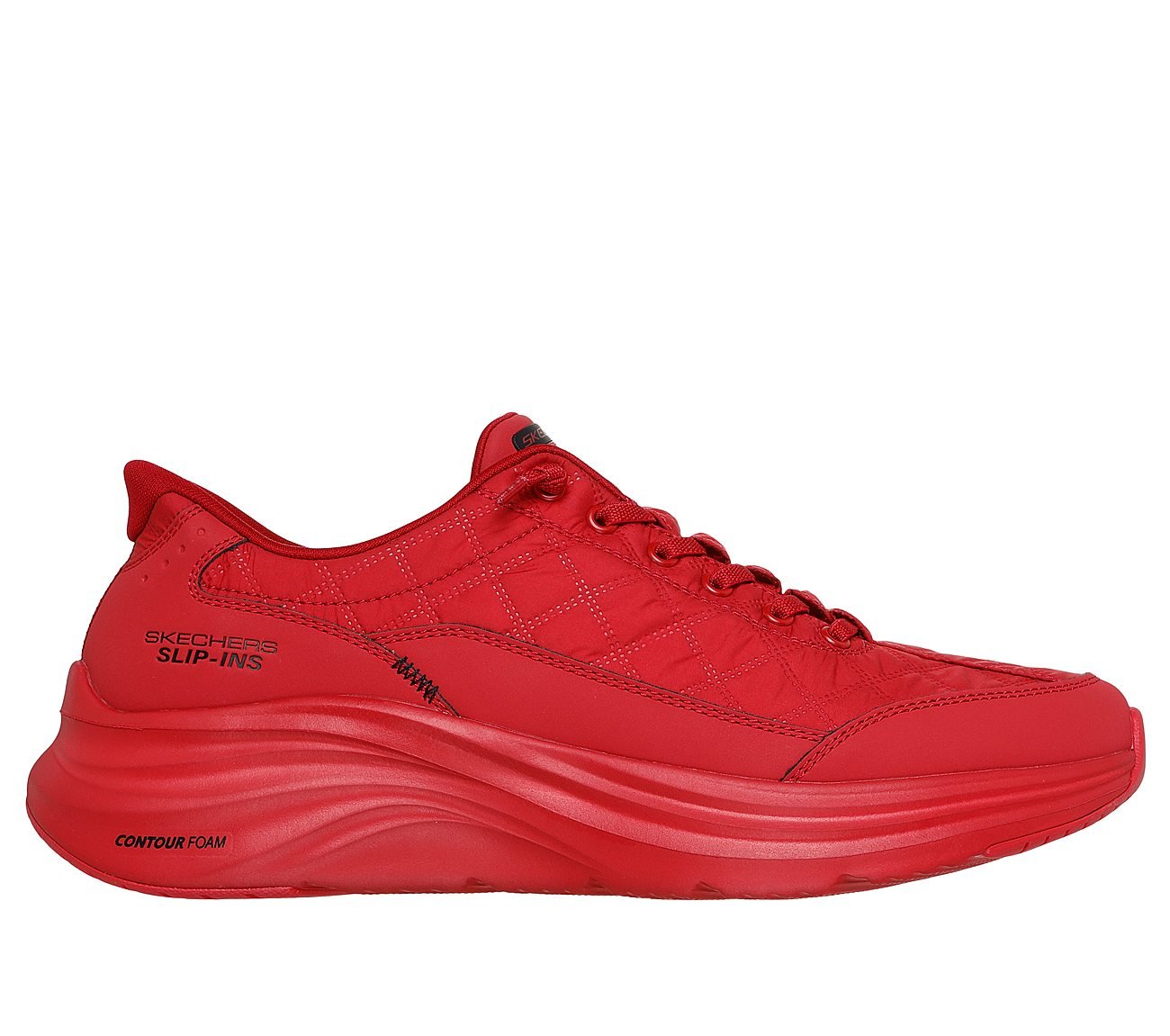 CONTOUR FOAM - COZY FIT, RED Footwear Lateral View