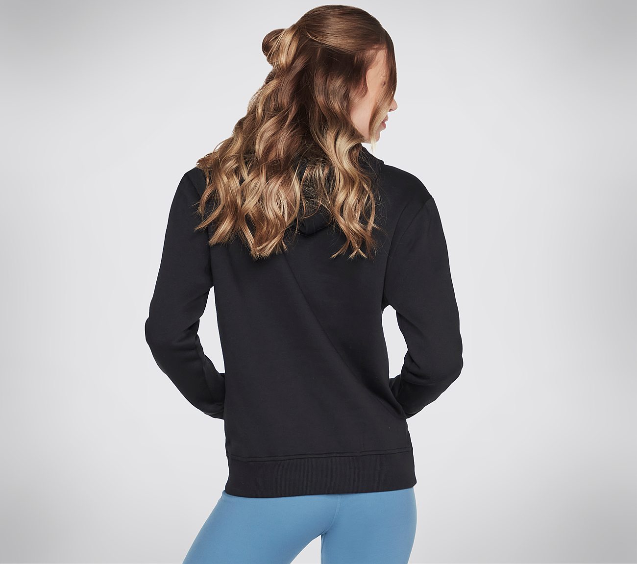 SKECHERS SIGNATURE PO HOODIE, BBBBLACK Apparels Top View