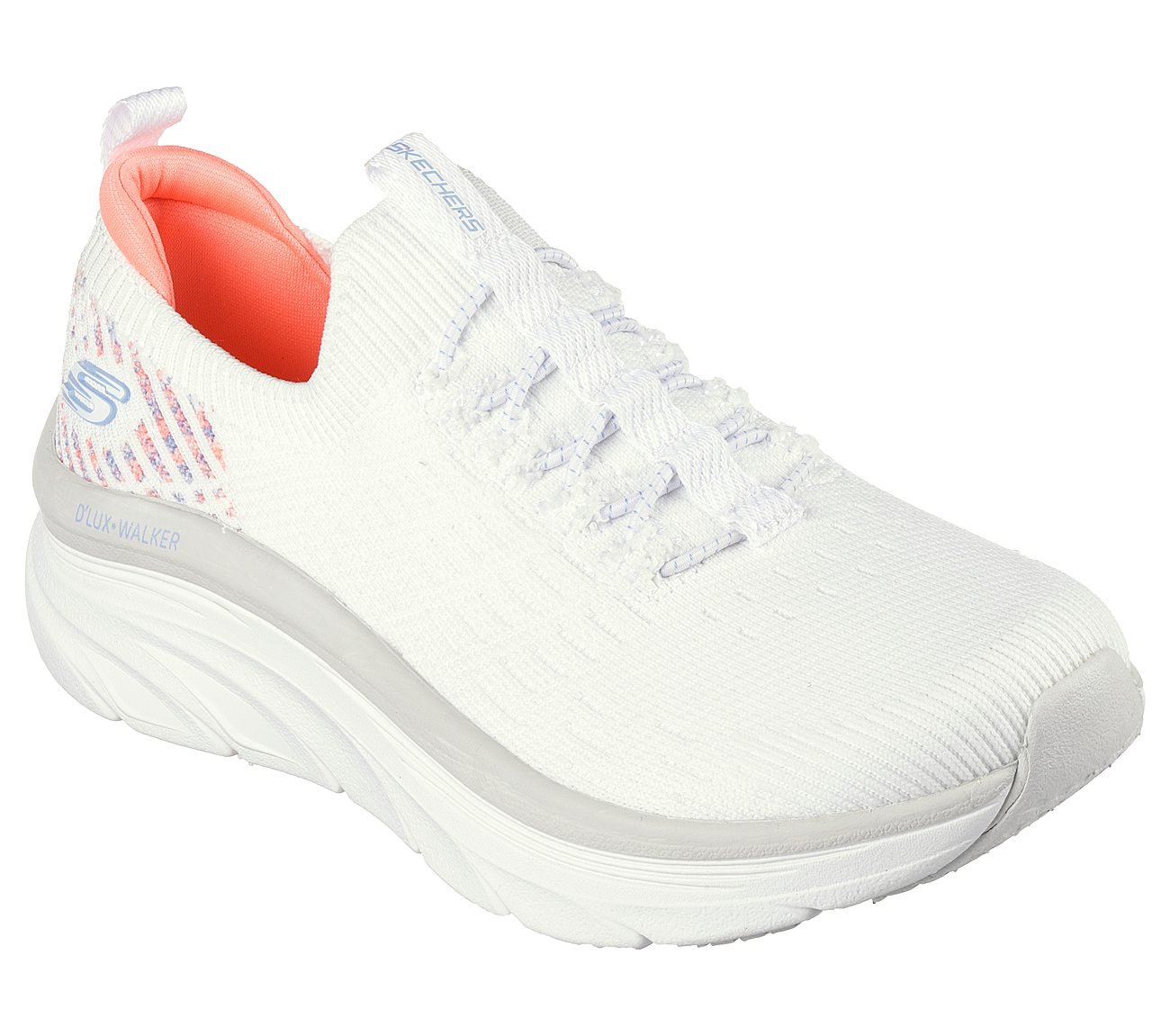 D'LUX WALKER, WHITE/HOT CORAL Footwear Lateral View
