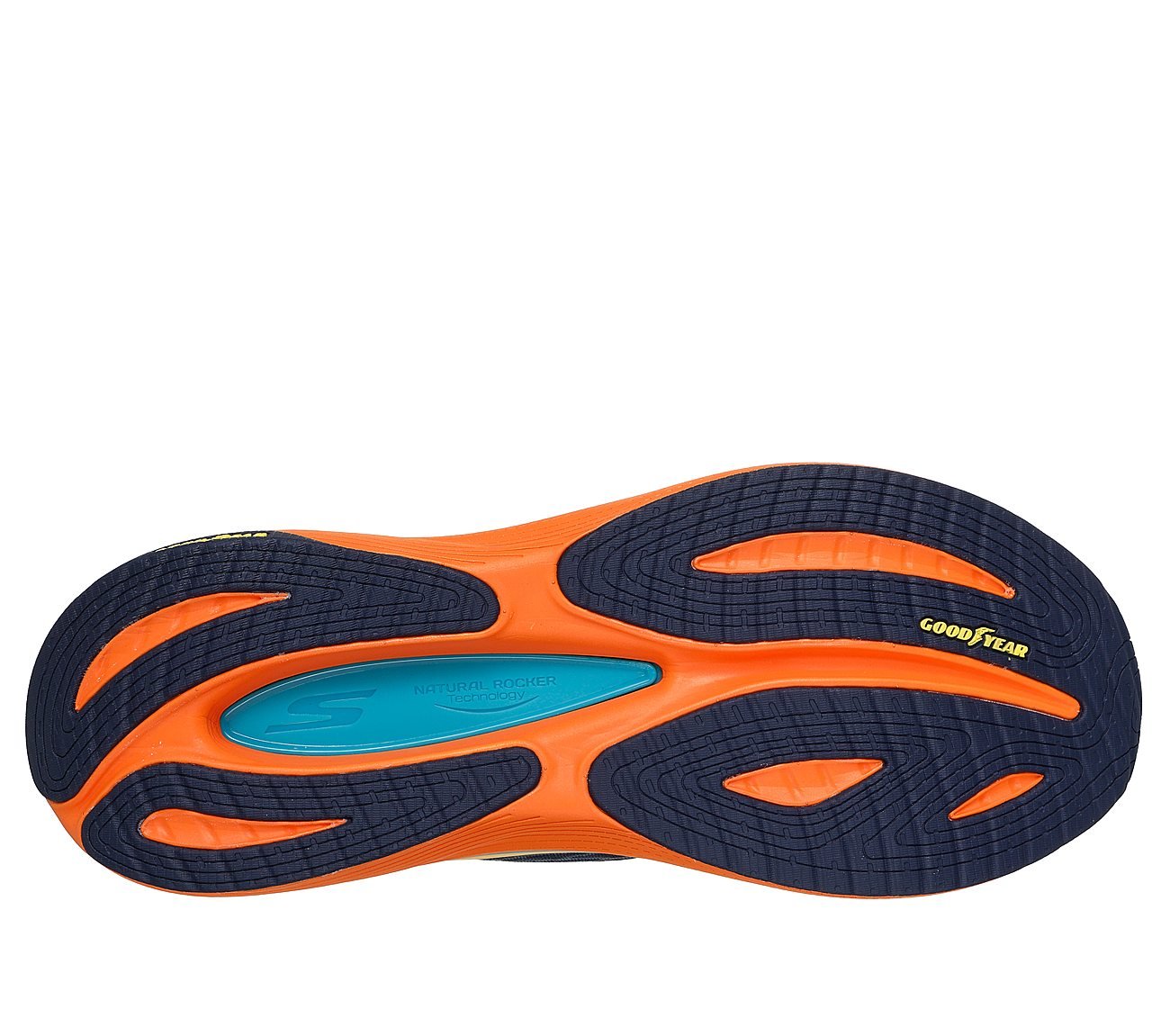 MAX CUSHIONING PROPULSION - V, NVY/ORNG Footwear Bottom View
