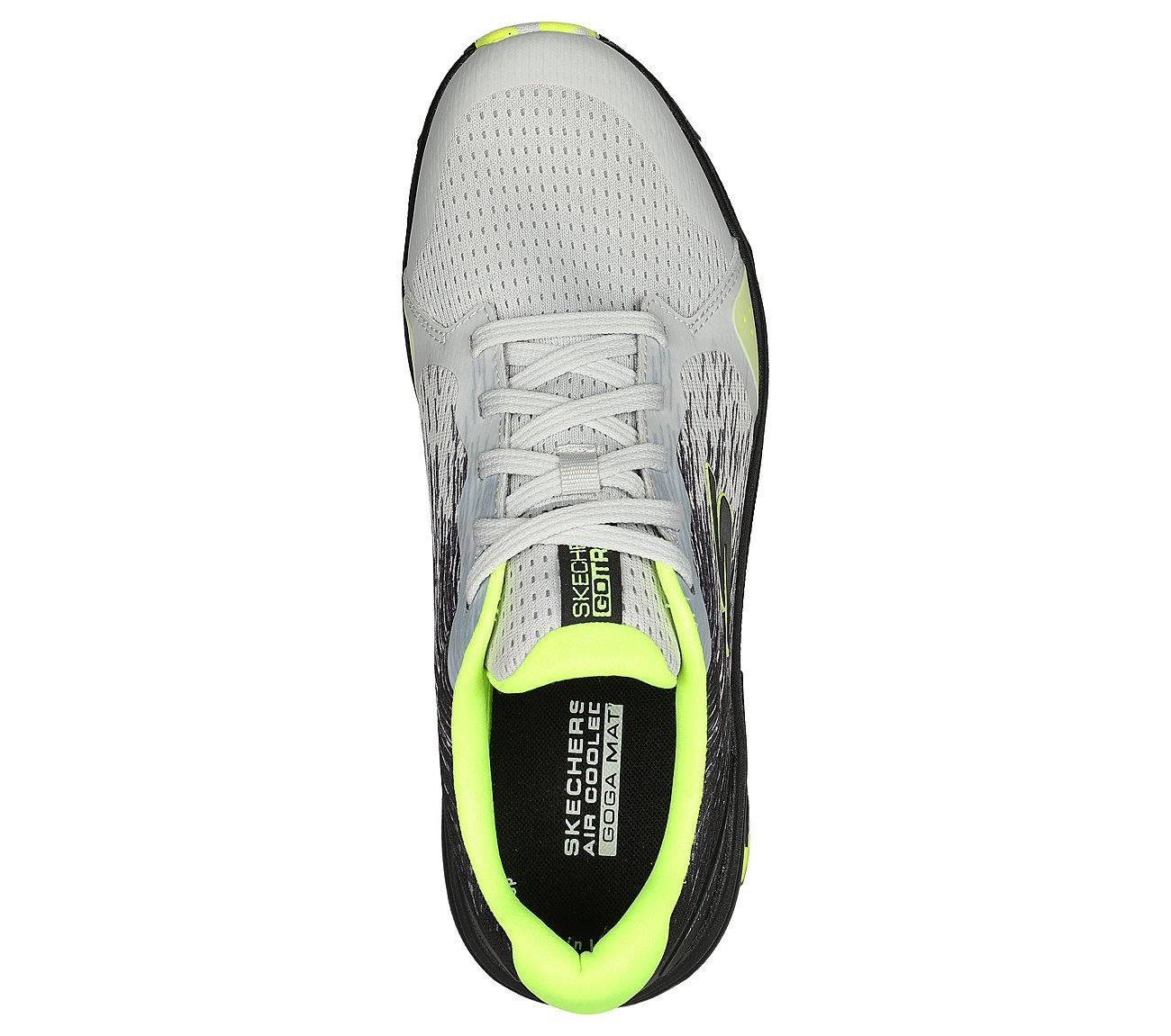 GO RUN TRAIL ALTITUDE-PHANTOM, GREY/LIME Footwear Top View