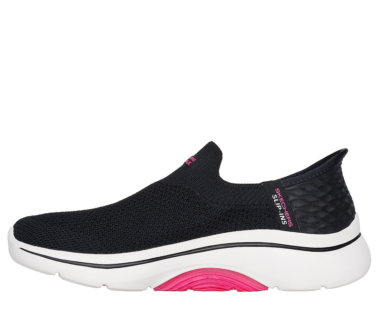 GO WALK ARCH FIT 2.0 - VAL, BLACK/HOT PINK Footwear Left View
