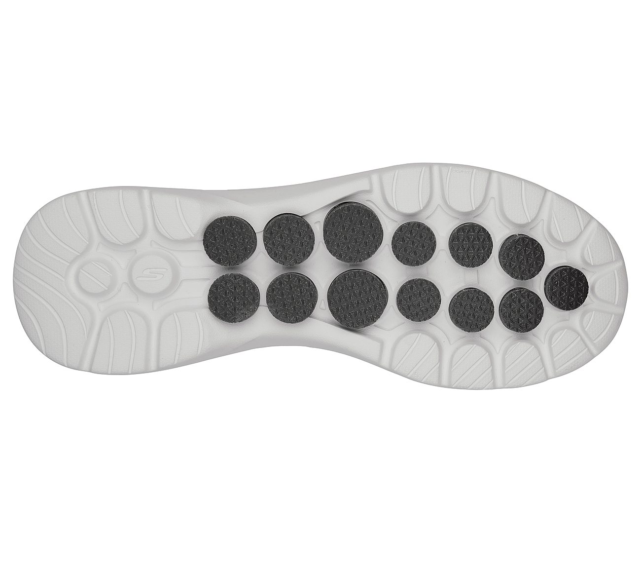 GO WALK 6 - COMPETE, CHARCOAL/BLACK Footwear Bottom View