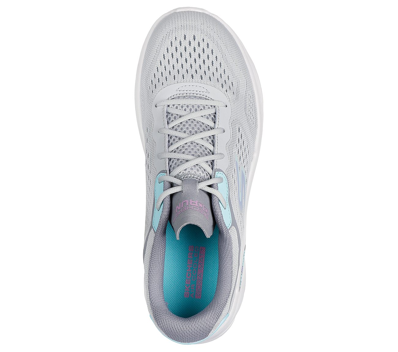 GO RUN 7.0 - ESCAPE, GREY/LAVENDER Footwear Top View