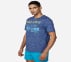 GO LIKE NEVER BEFORE T-SHIRT, BLUE/WHITE