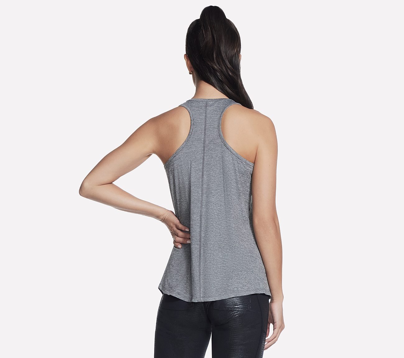 GODRI SWIFT SKECHERS  RACERBACK, CCHARCOAL Apparels Top View