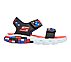 MEGA-CRAFT SANDAL, BLACK/SILVER/RED Footwear Right View